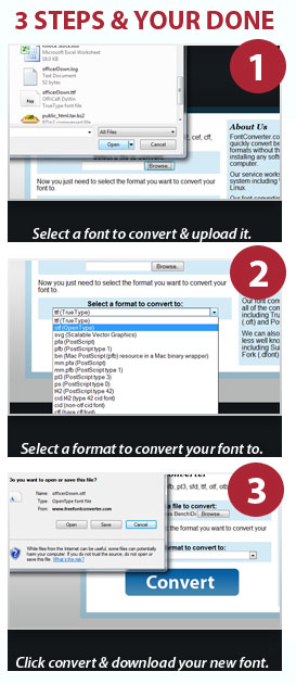 3 Steps Free Font Converter