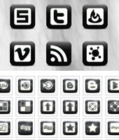 9 Free Black and White Social Media Icons